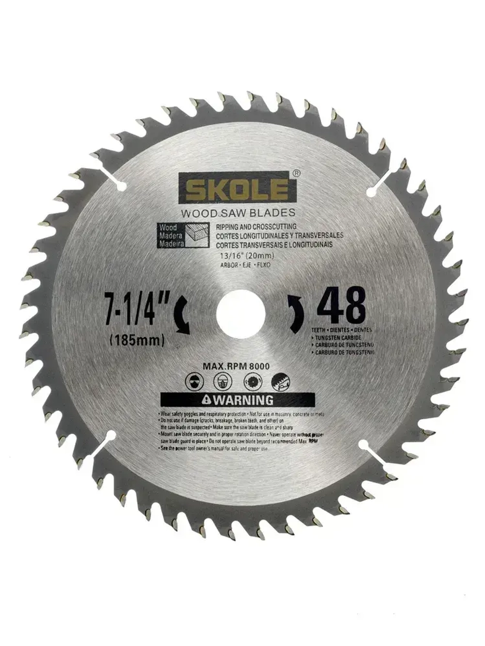 Диск пильный по дереву 185X20 48 зубьев Skole SK185X48X20