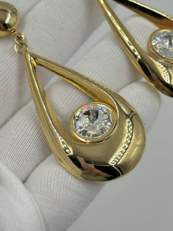 Крупные серьги с кристаллами