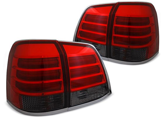 Задние фонари для Toyota Land Cruiser 200 (07-15) LED Red Smoke