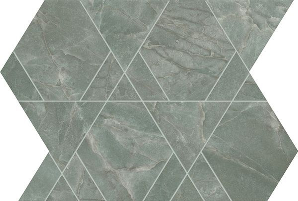 Мозаика/Керамогранит ATLAS CONCORDE MARVEL DIVA Aqua Mosaico Triangle Lappato 28,9x33,4 AYLX