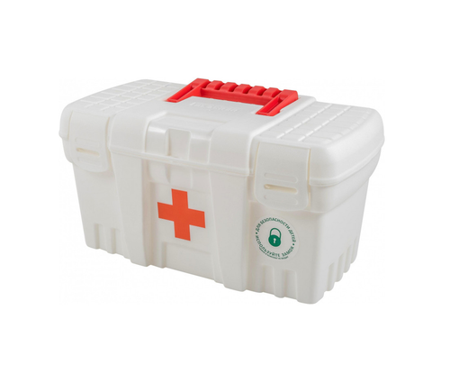 КОНТЕЙНЕР-АПТЕЧКА KEEPLEX FAMILY DOCTOR С ЗАЩЕЛКОЙ БОЛЬШОЙ 38Х21Х19,5СМ БЕЛЫЙ