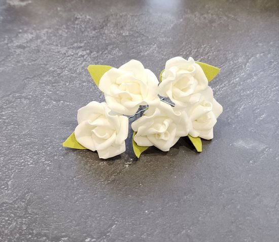 Набор шпилек "Розы большие" латекс, 3 шт, бирюза