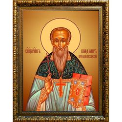 Владимир Преображенский, священномученик, пресвитер. Икона на холсте.