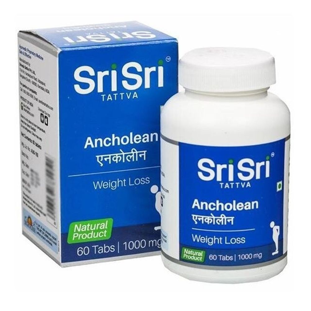 БАД Sri Sri Tattva Ancholean Анчолин для потери веса, жиросжигающее 1000 мг 60 таб