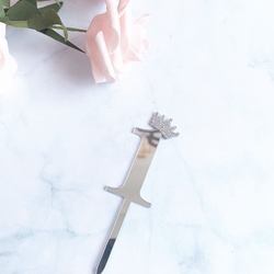 Топпер акриловый  «Цифра 1» (6,2 см , серебряный)