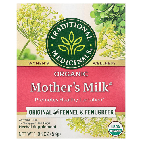 Traditional Medicinals, Organic Mother's Milk®, оригинальный с фенхелем и пажитником, без кофеина, 32 чайных пакетика в упаковке, 56 г (1,98 унции)