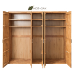 Шкаф платяной 4-дверный из массива дуба Follina