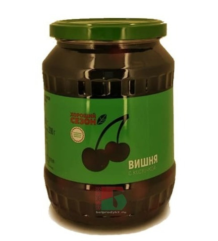 Вишня в сиропе 700г. Хороший сезон