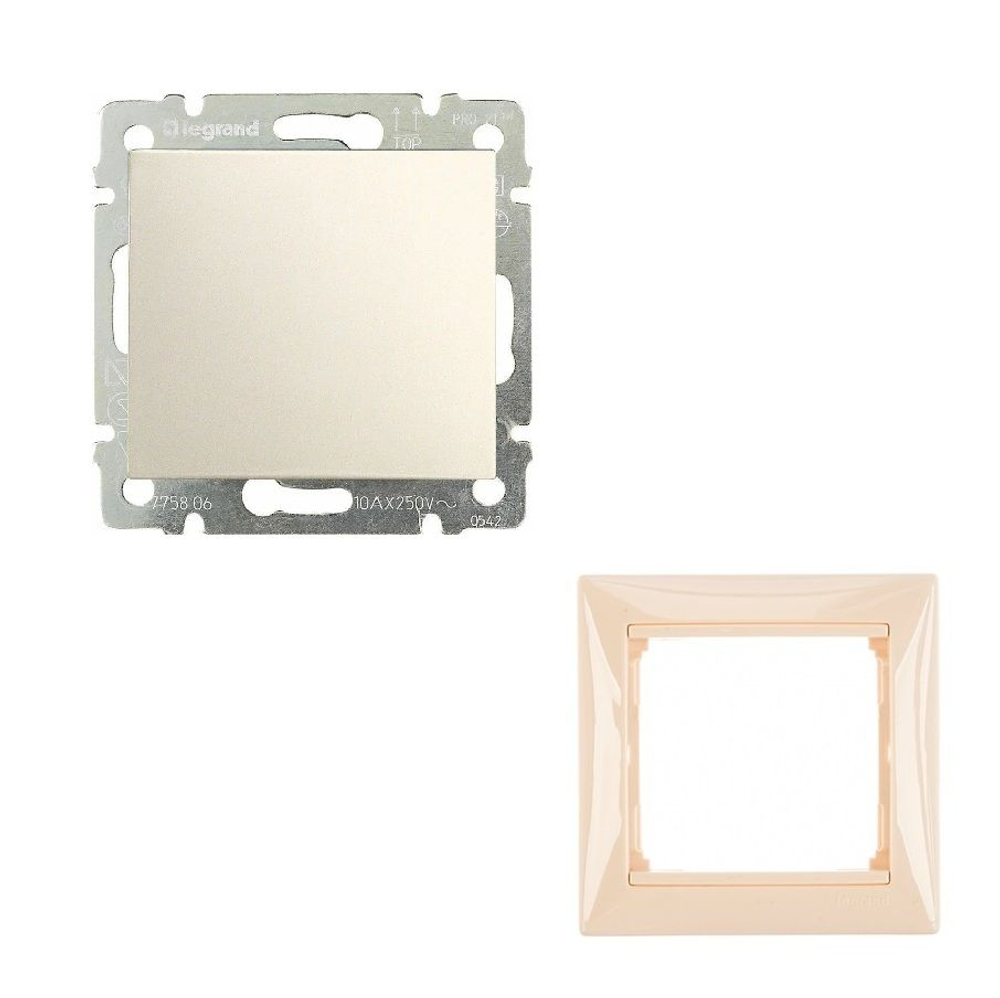 Legrand выключатель 4301 с рамкой 1 с/к