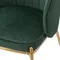 Стул Coral темно-зеленый велюр с золотыми ножками