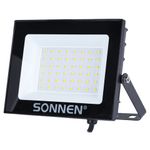 Прожектор светодиодный 50 Вт, 6500 К, 4000 Лм, 50 м2, IP65, 176x123x26 мм, черный, SONNEN, 238414