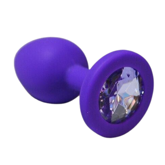 Анальная пробка из силикона с кристаллом My Extaz