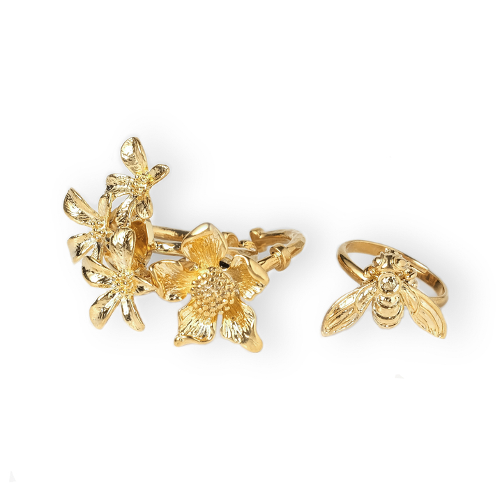 bouquet bee ring set