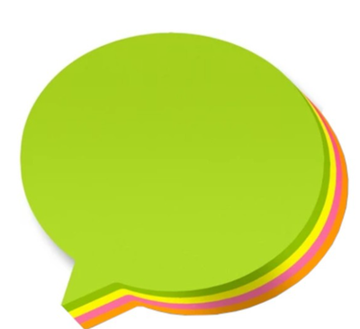 умага для заметок с липким краем 72*66 100л., 4 цвета, "Диалог", неон/LAMARK