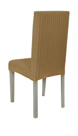 Чехол на стул без оборки Зигзаг, цвет Медовый, Набор 4 шт.