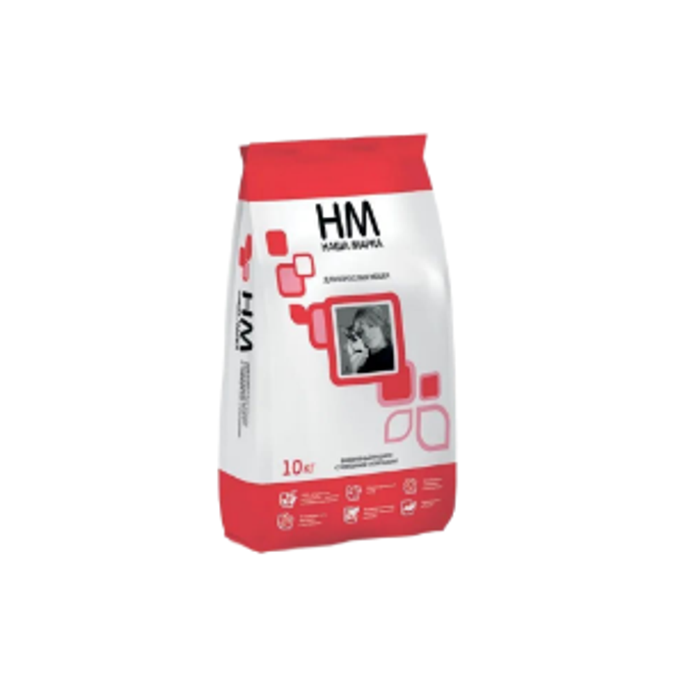 Корм для кошек сухой Наша Марка, для взрослых кошек с говядиной и овощами, 10 кг