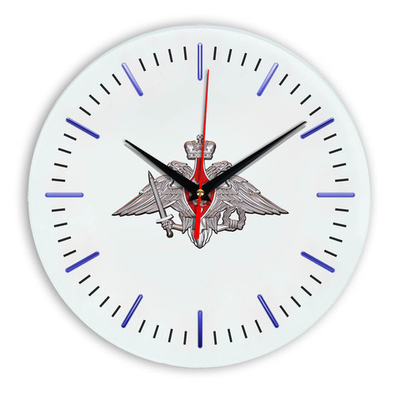 Настенные часы "Эмблема Минобороны РФ 02 52" Декор для дома, подарок
