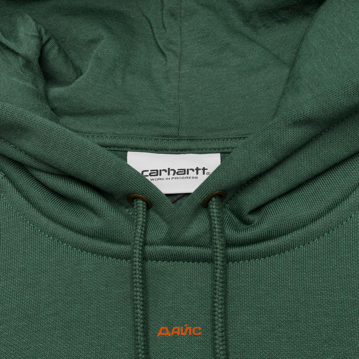Толстовка мужская Carhartt WIP Hooded Chase Sweatshirt  артикул:I033661_sycamore - купить в магазине Дайс