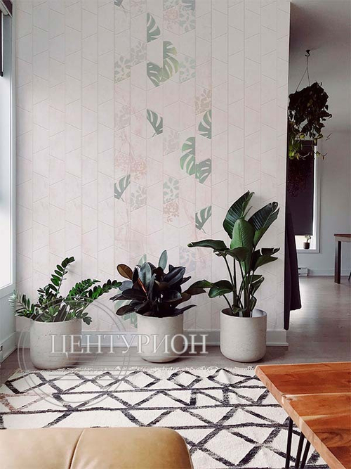 Панель ПВХ фотопечать Тропический ритм Листья 2700х250 мм