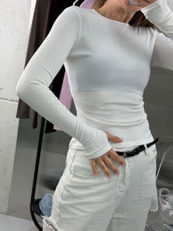 Лонгслив женский арт. 02 цвет "белый"