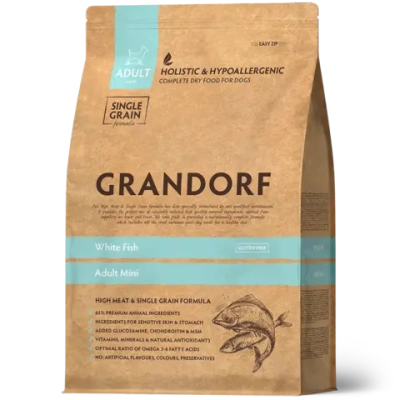 Grandorf White Fish, Adult Mini для мелких пород (Белая рыба)
