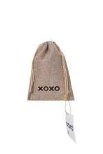 Мешочек XOXO, текстиль, коричневый, 18*12,5 см