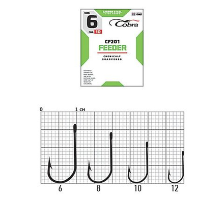 Крючки Cobra FEEDER CLASSIC сер. CF201 разм. 006 10шт.