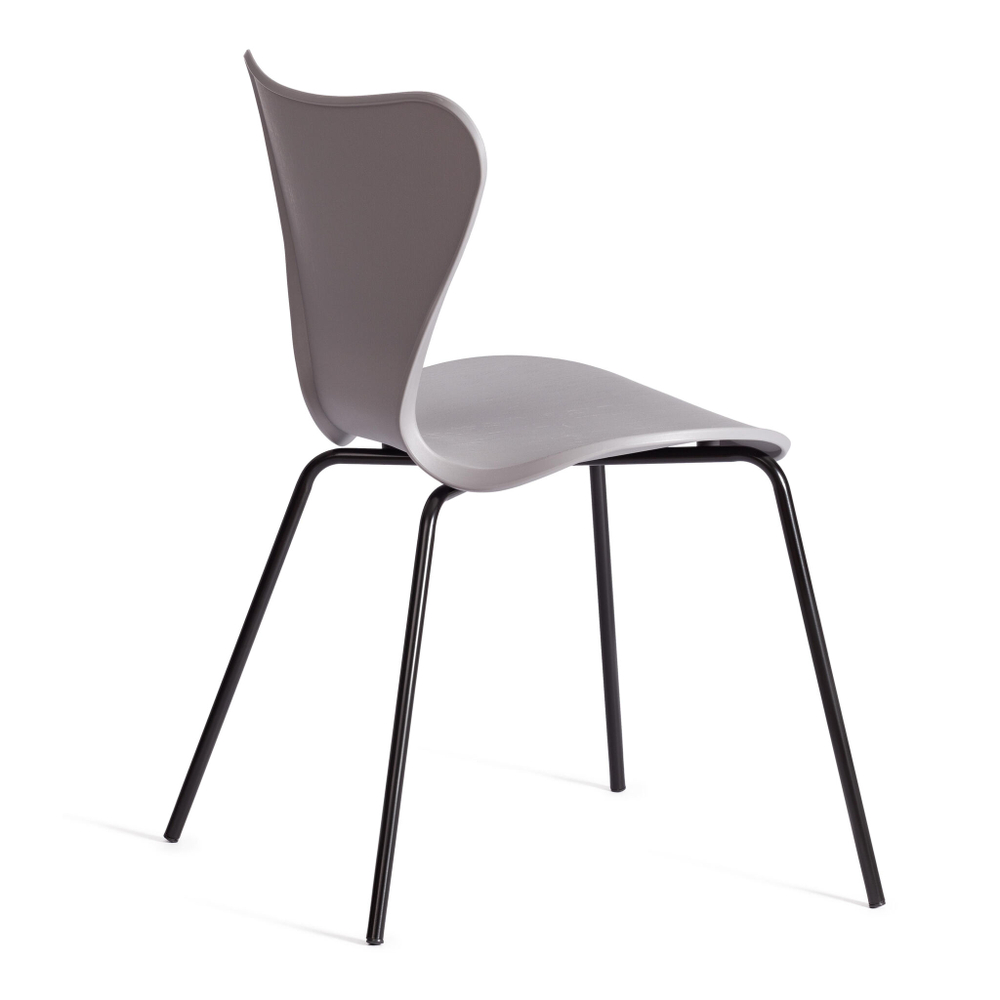 Стул Jacobsen (mod DC 102-1) пластик/металл, 45 х 54.5 х 80 см, Grey (Cерый) /Black (Черный)
