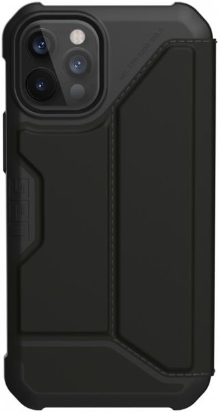 Чехол-книжка Uag Metropolis кожа для iPhone 12/ 12 Pro 6.1" черный (Black) 112356118340