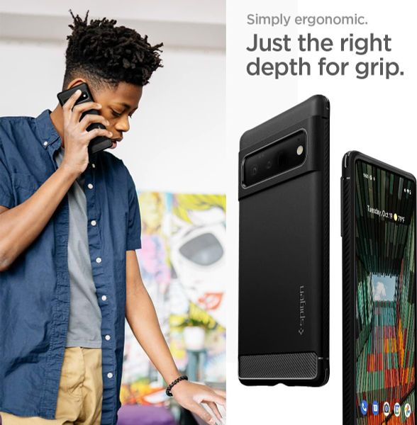 Чехол Spigen Rugged Armor для Google Pixel 6 Pro (2021) - Matte Black