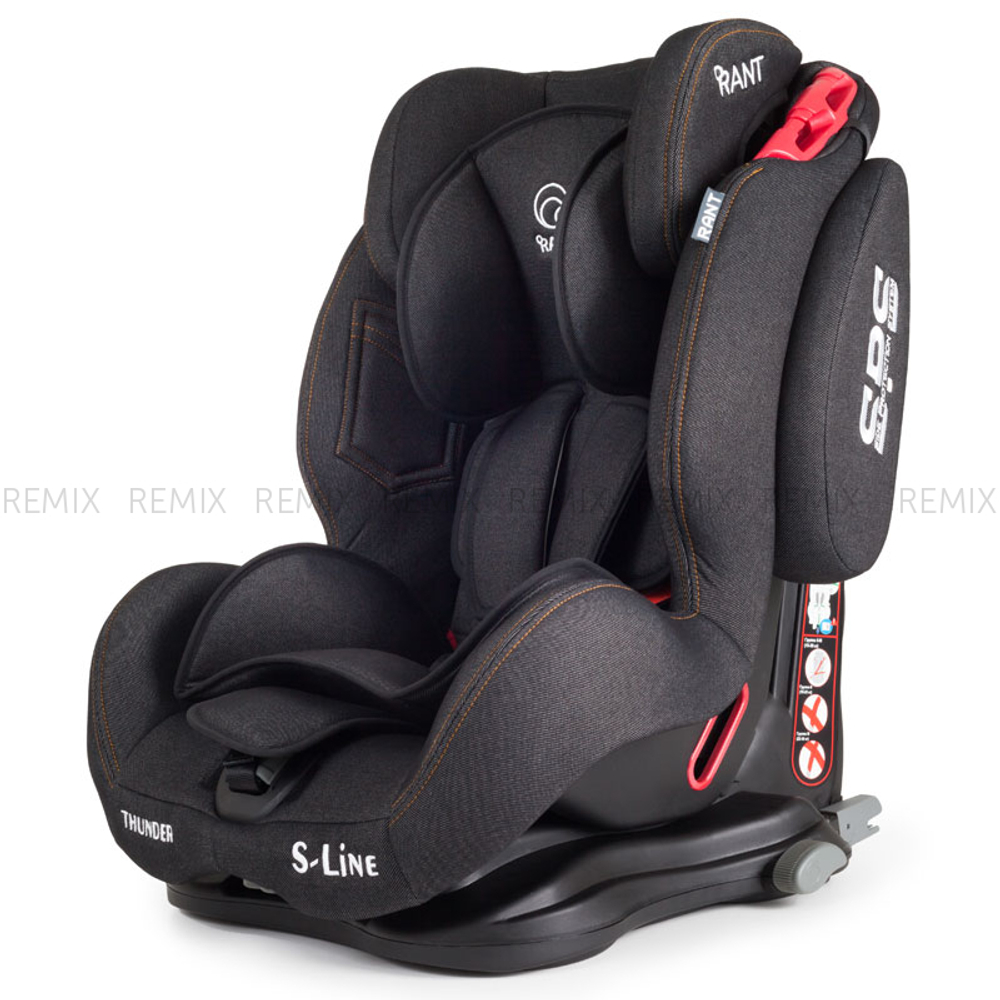 Автокресло "THUNDER" Ultra isofix SPS группа 1-2-3  (9-36 кг) black jeans