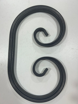 Кованый элемент Вензель 270x150 мм профильная труба 15х15мм