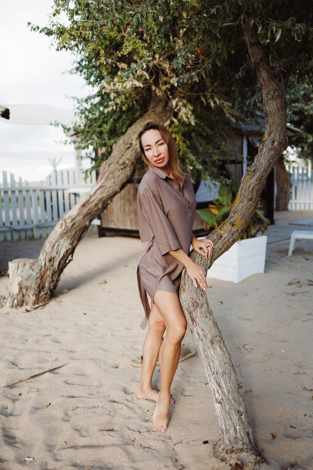 Блузка-Туника "Коричневый мокко"