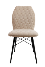 Стул Лацио ЛЮКС (эмаль черный муар, ткань велюр беж)