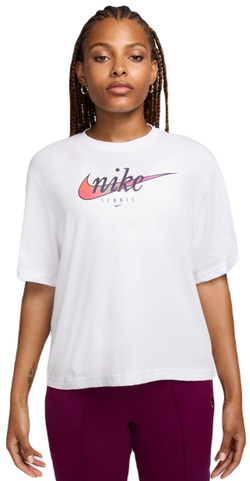 Женская теннисная футболка Nike Slam Dri-Fit Tennis - белый
