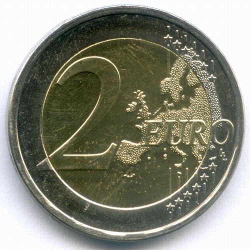 2 евро 2016 год. Финляндия. 90 лет со дня смерти Эйно Лейно. Биметалл AUNC