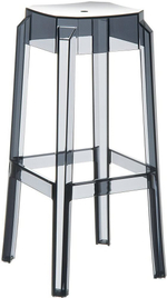 Табурет прозрачный барный Siesta Contract Fox 75, черный