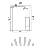 Смеситель для раковины LAPARET GEO высокий N4014402LPT