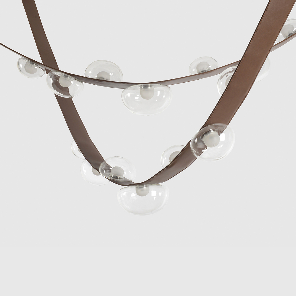 Подвесной светодиодный светильник Crystal Lux BOSQUE SP7 L3000 BROWN/TRANSPARENT