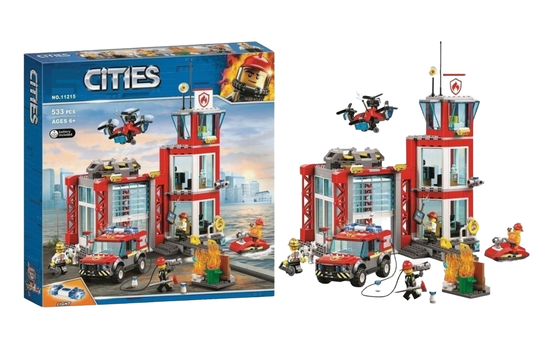 Конструктор Lari «Пожарное депо»  арт. 11215 (City 60215) / 533 детали