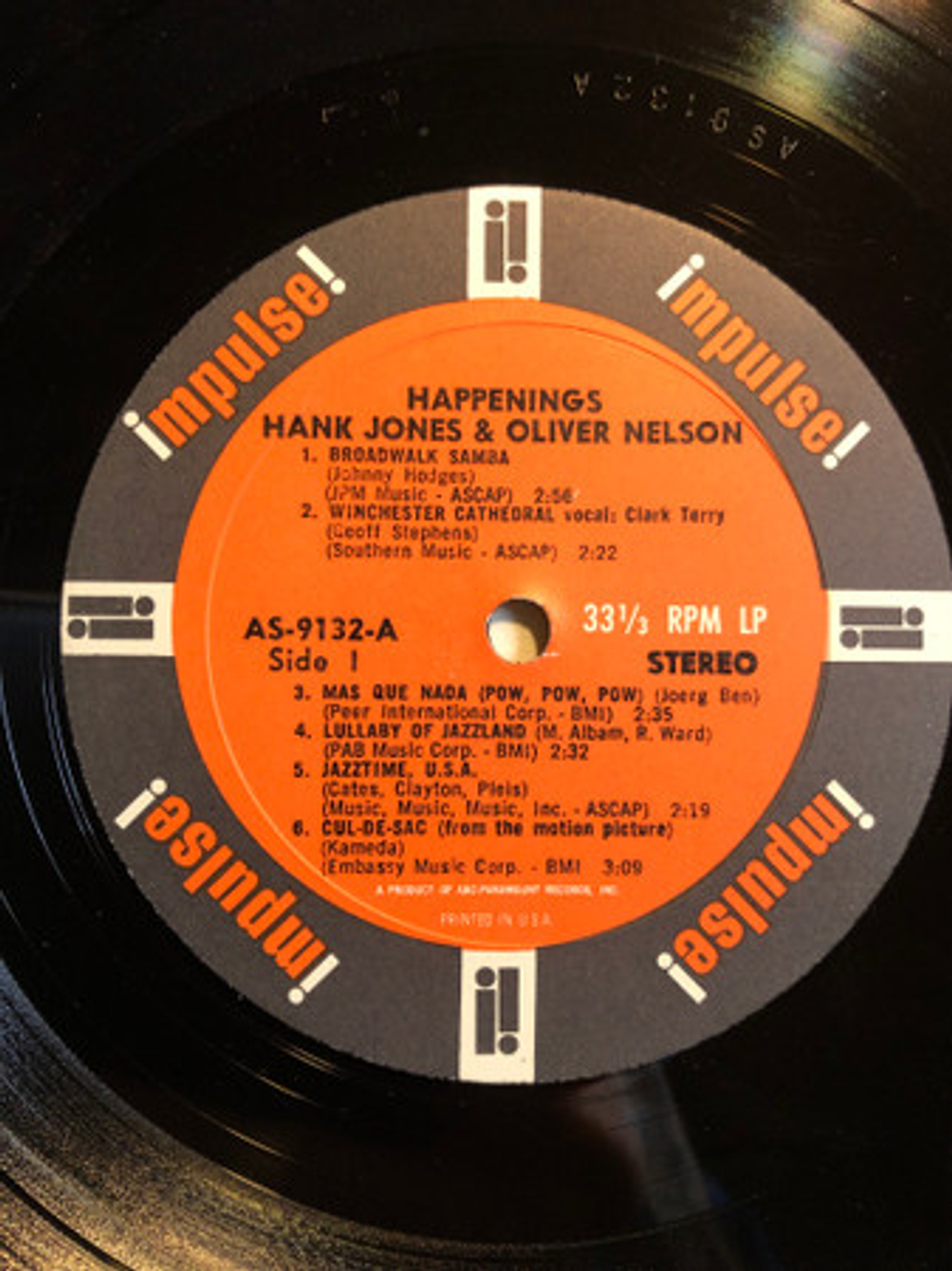 Hank Jones & Oliver Nelson - Happenings - US OG Impulse Stereo