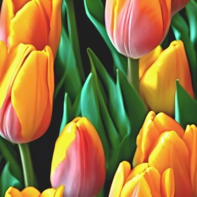 Flowers Pattern #22 Tulips