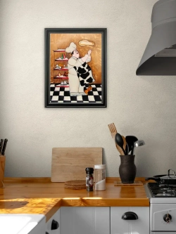 Картина на стену интерьерная для кухни "Повар" 45*35 см