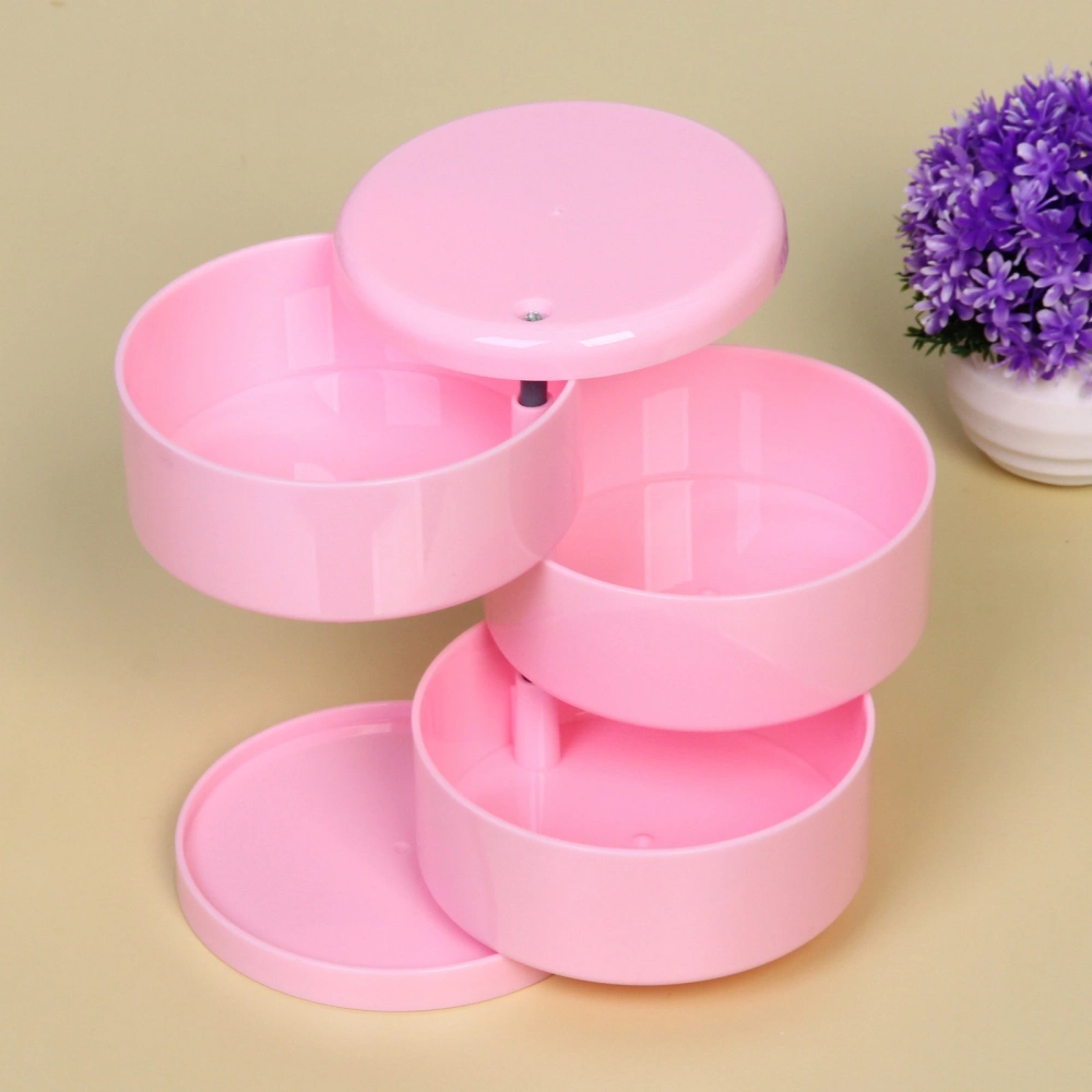 Органайзер для хранения «МАРЦИПАН», цвет пудровый, три отделения, 10.5*13см (упаковка коробка)