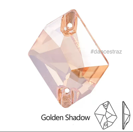 Стразы пришивные, Cosmic, Golden Shadow, 001GS, 21*27mm, (24 ea/pkg), 5A+, (F2)