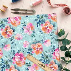 Ткань габардин аромат лета