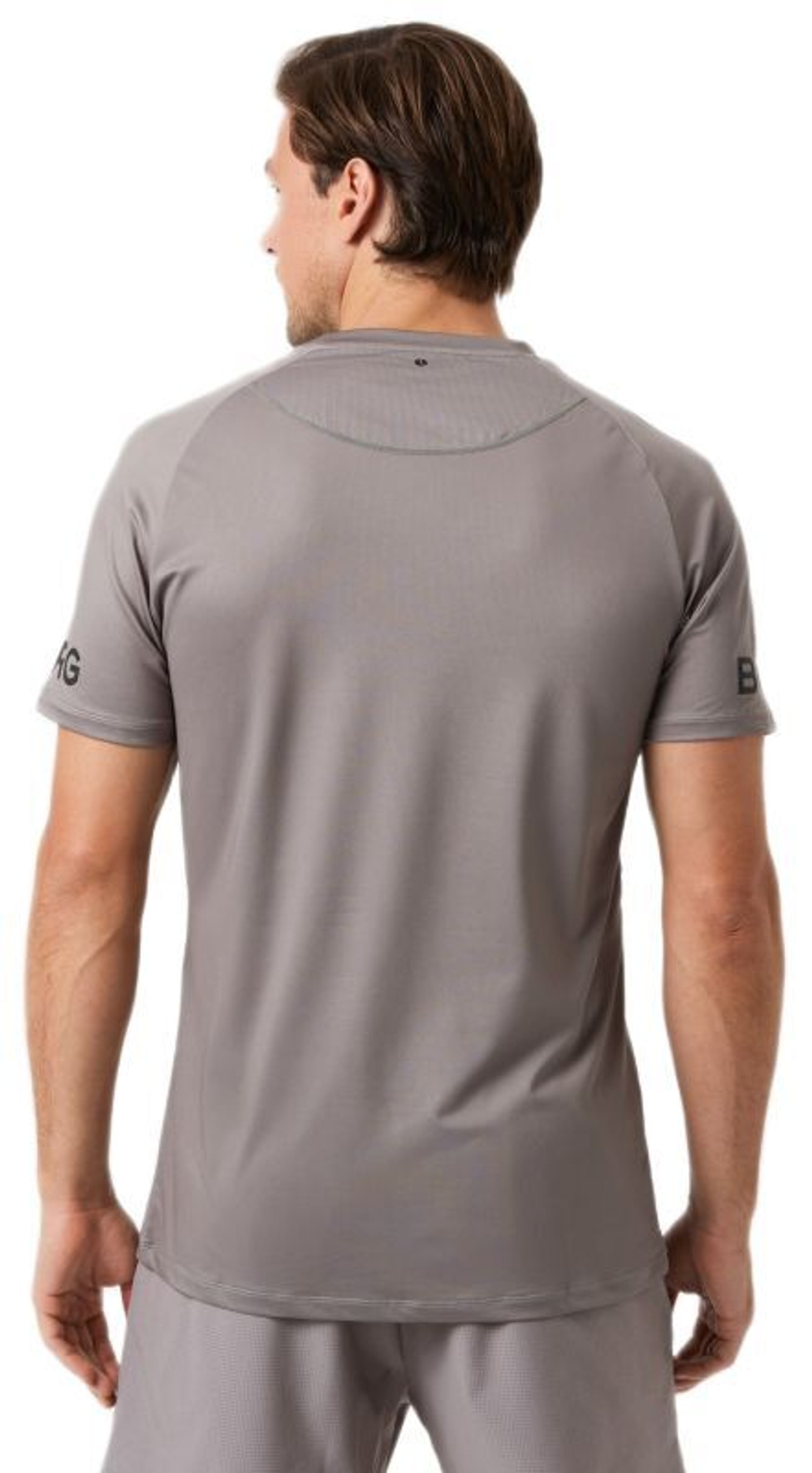 Мужская теннисная футболка Bjorn Borg Mesh Panel - матовый никель