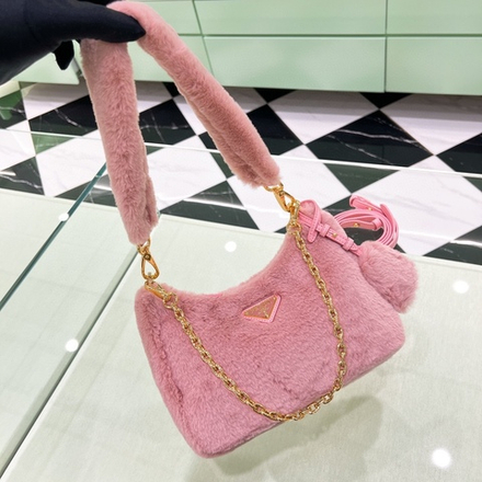 Prada Re-Edition Shearling Mini Bag