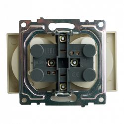 Розетка двойная без заземления и со шторкой, без рамки Stekker Катрин 49225