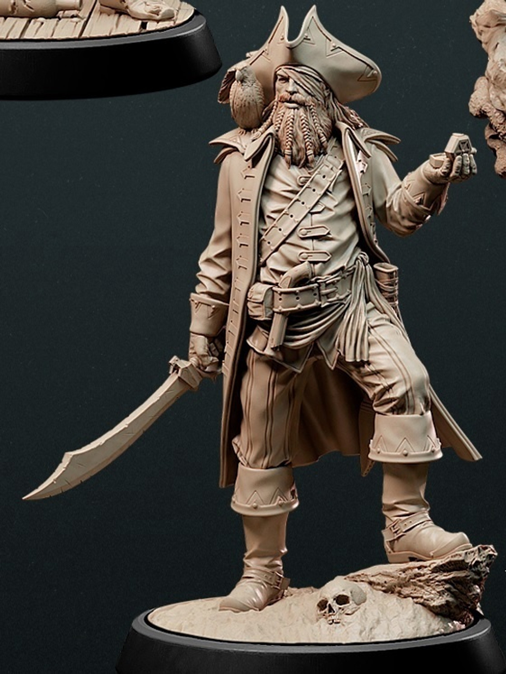 Человек Пират миниатюра для dnd, днд, pathfinder, фентези, Настольная игра, НРИ, Варгейм, РПГ